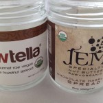 Jars of Rawtella and Jem Chocolate Hazelnut Spreads