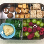 Finger food bento with tofu with carbohydrate