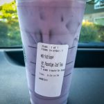 Starbucks cup with purple contents