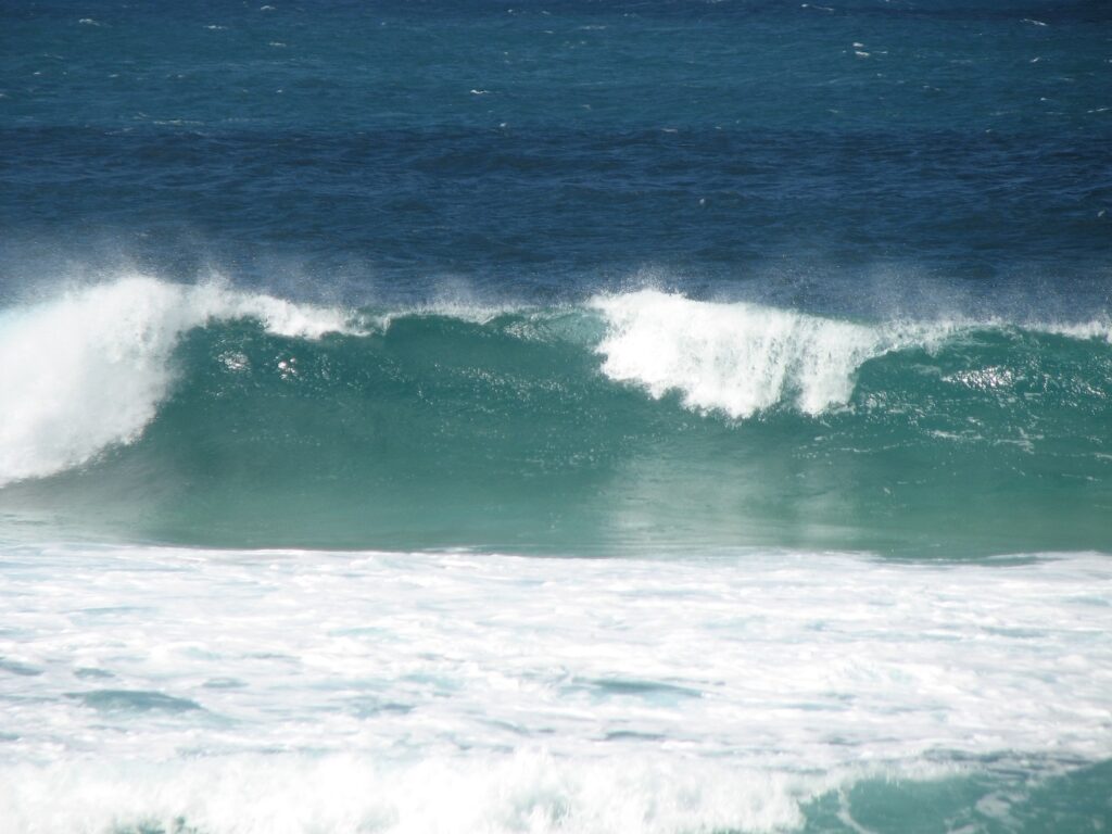 Crashing ocean wave