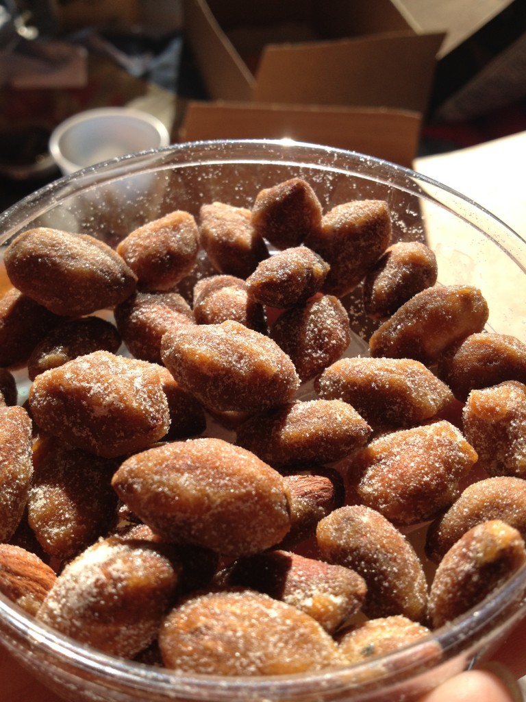 Creme brulee almonds