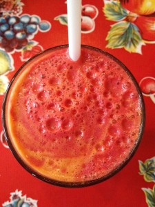 Apple, orange, carrot, beet, lemon juice