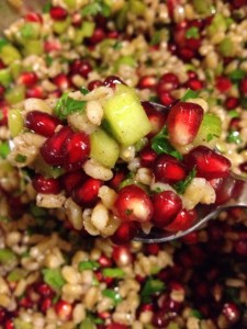 Barley salad with pomegranate