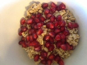 Cereal with pomegranate