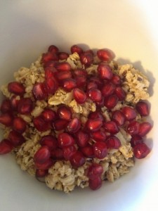 Cereal with pomegranate