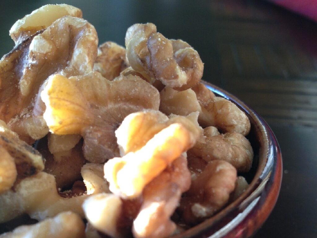 Small bowl of walnuts