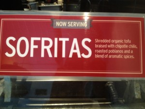 Explanation of ingredients used to make Chipotle Tofu Sofritas