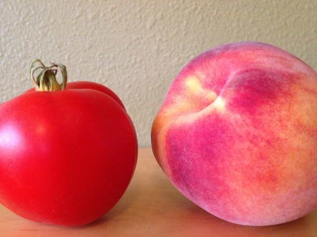 tomato and peach