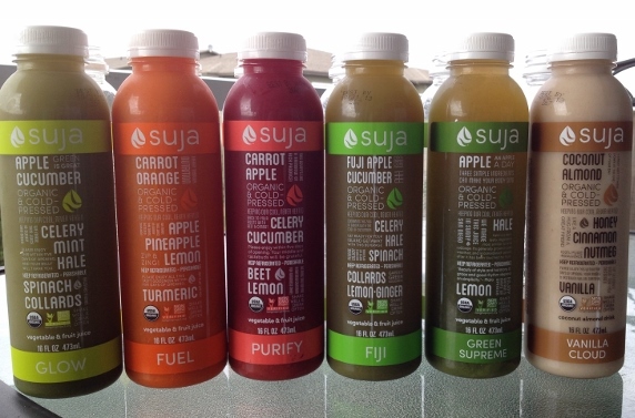 6 bottles of Suja juice 