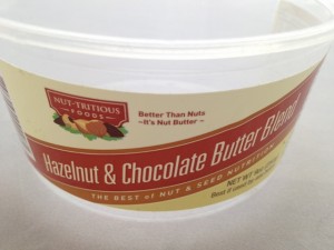 Nut-Tritious Hazelnut and Chocolate Butter Blend Container
