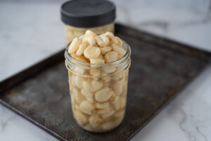 Jar of cooked posole