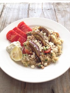 Quinoa Tabbouleh with Fairy Tale Eggplants