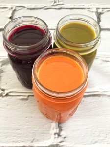 Carrot, beet and kale juice