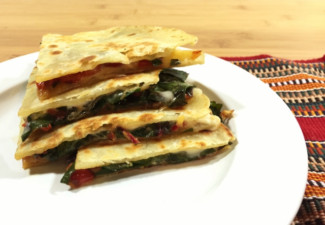 Chard pepper quesadillas 