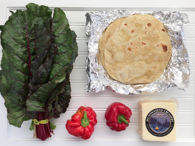 Chard quesadilla ingredients 