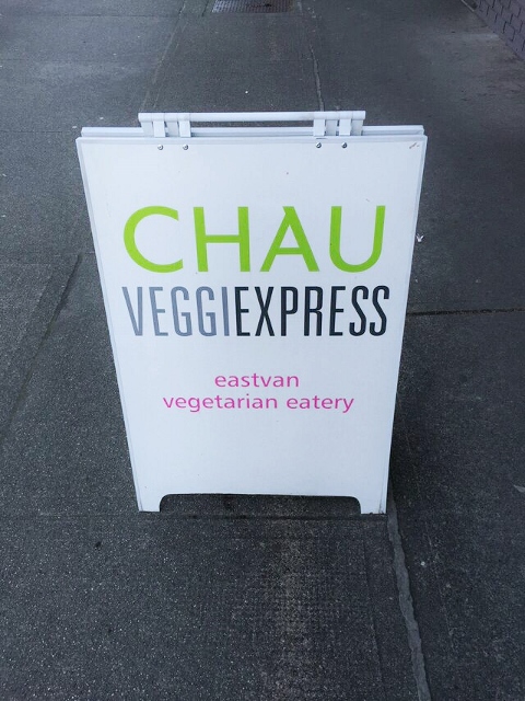 Chau Veggie Express sign