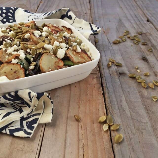 Hello Fresh Crispy Sunchoke Salad with Kale, Mushrooms and Farro