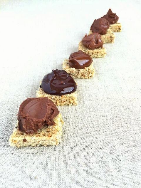 Chocolate-hazelnut spreads on toast