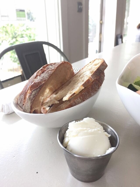 Bread with vegan butter at Seed NOLA