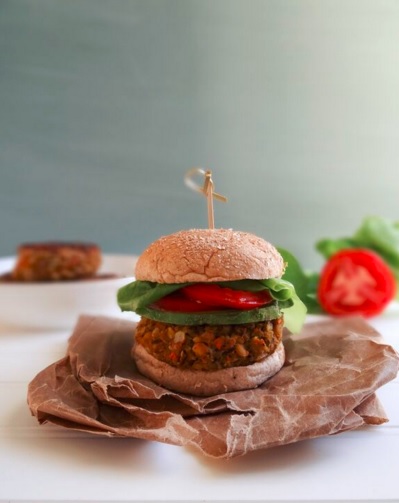 Farro and White Bean Veggie Burger