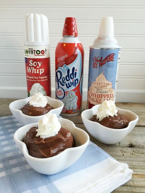 Whipped cream in spray cans 