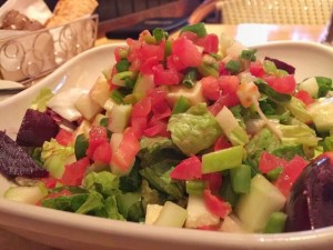 Fresh vegetable salad at The Cheesecake Factory