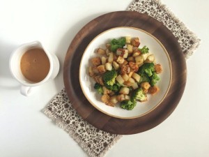 Tempeh Broccoli Skillet with Cheesy Ale Sauce