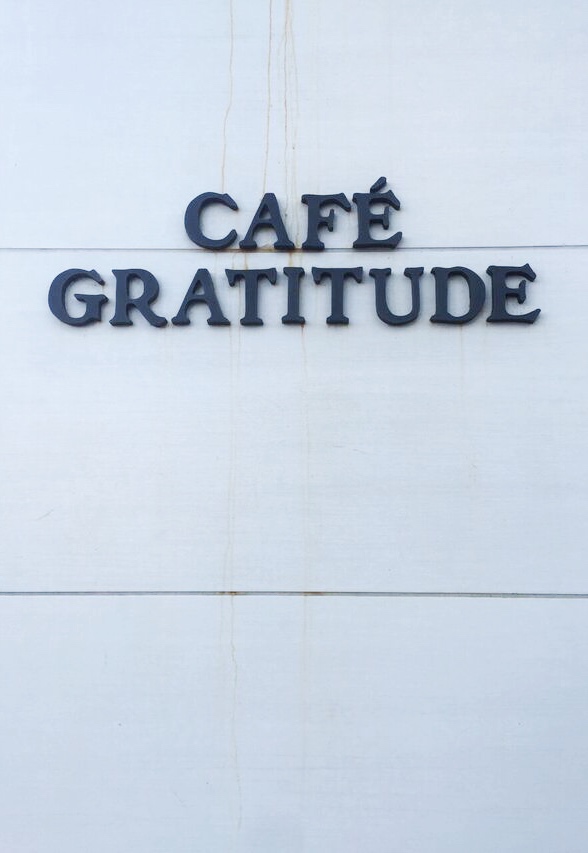 Cafe Gratitude Sign San Diego