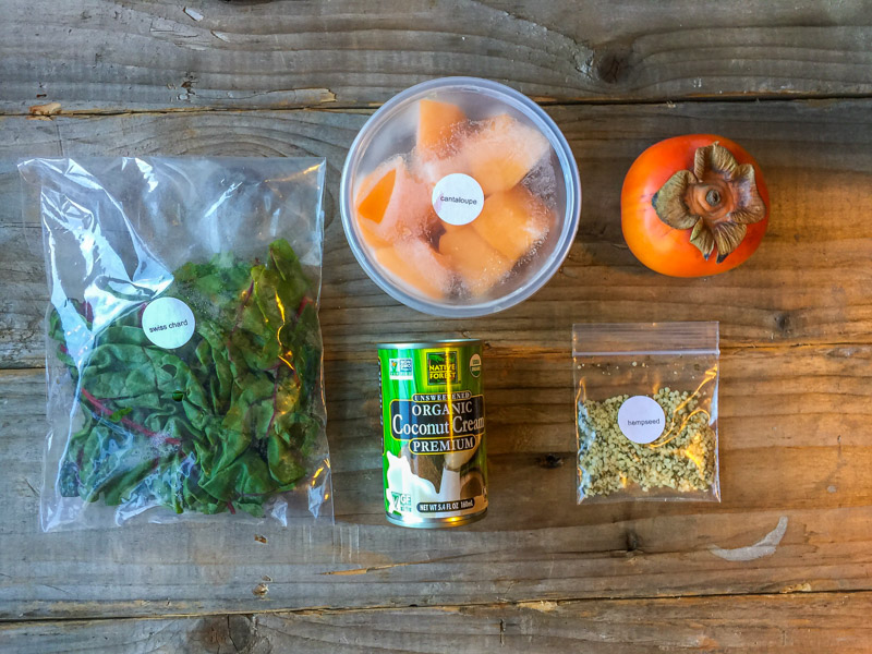 Green Blender Persimmon Coconut ingredients