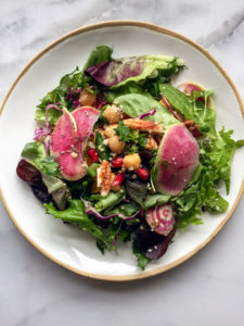 Superfood salad plated