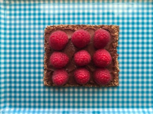 Trader Joe Whole Grain Crisp Bread hazelnut butter and berries