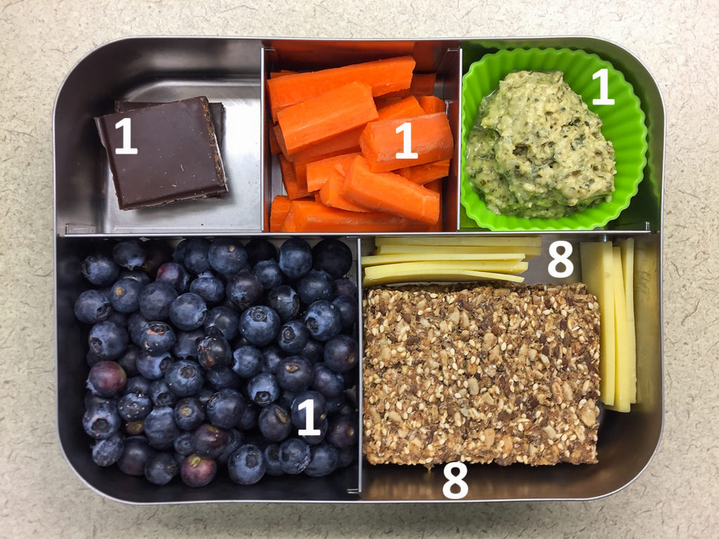 Blueberry Bento with Protein Values