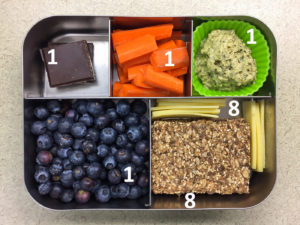 Blueberry Bento with Protein Values