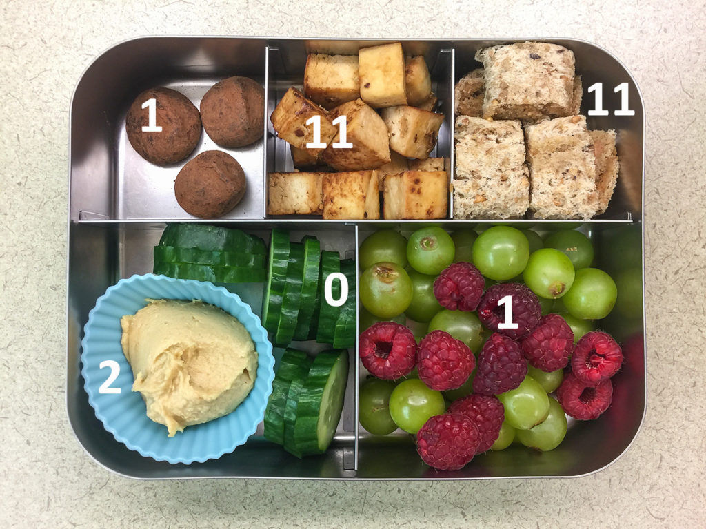 Tofu Bento with Protein Values