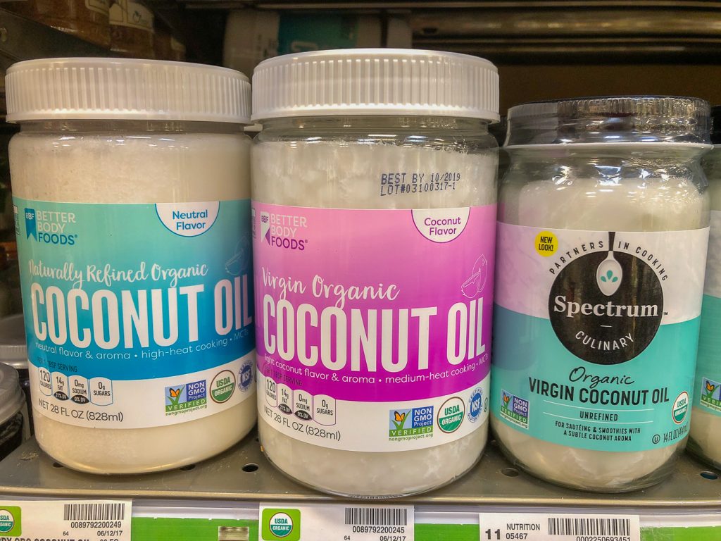 3 jars of coconut oil 