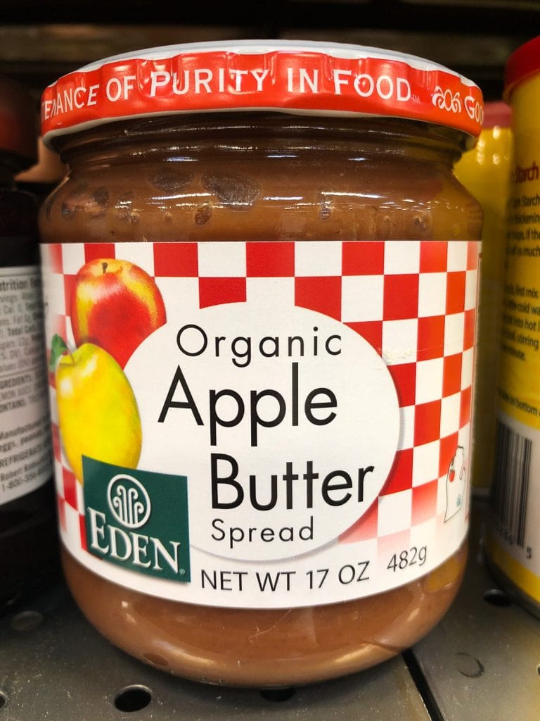A jar of apple butter