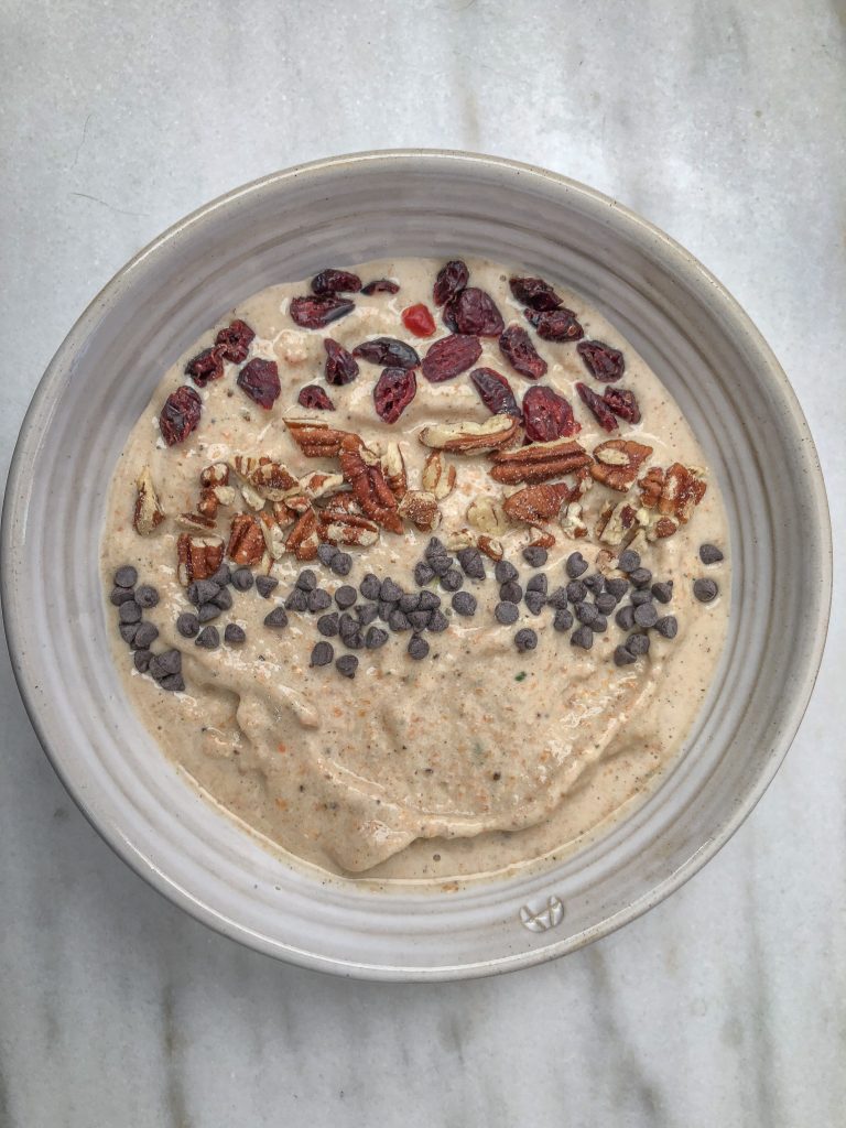 Smoothie bowl with toppings