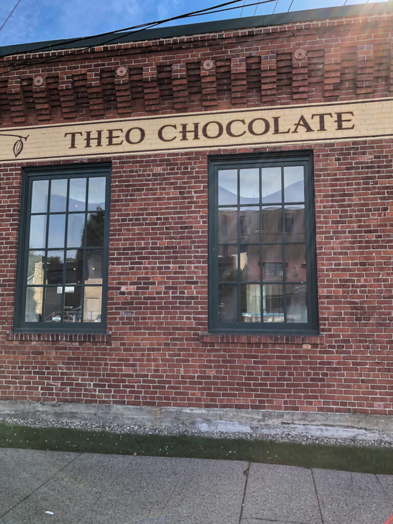 Theo Chocolate Factory sign