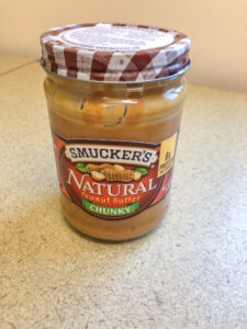 Jar of Smuckers peanut butter