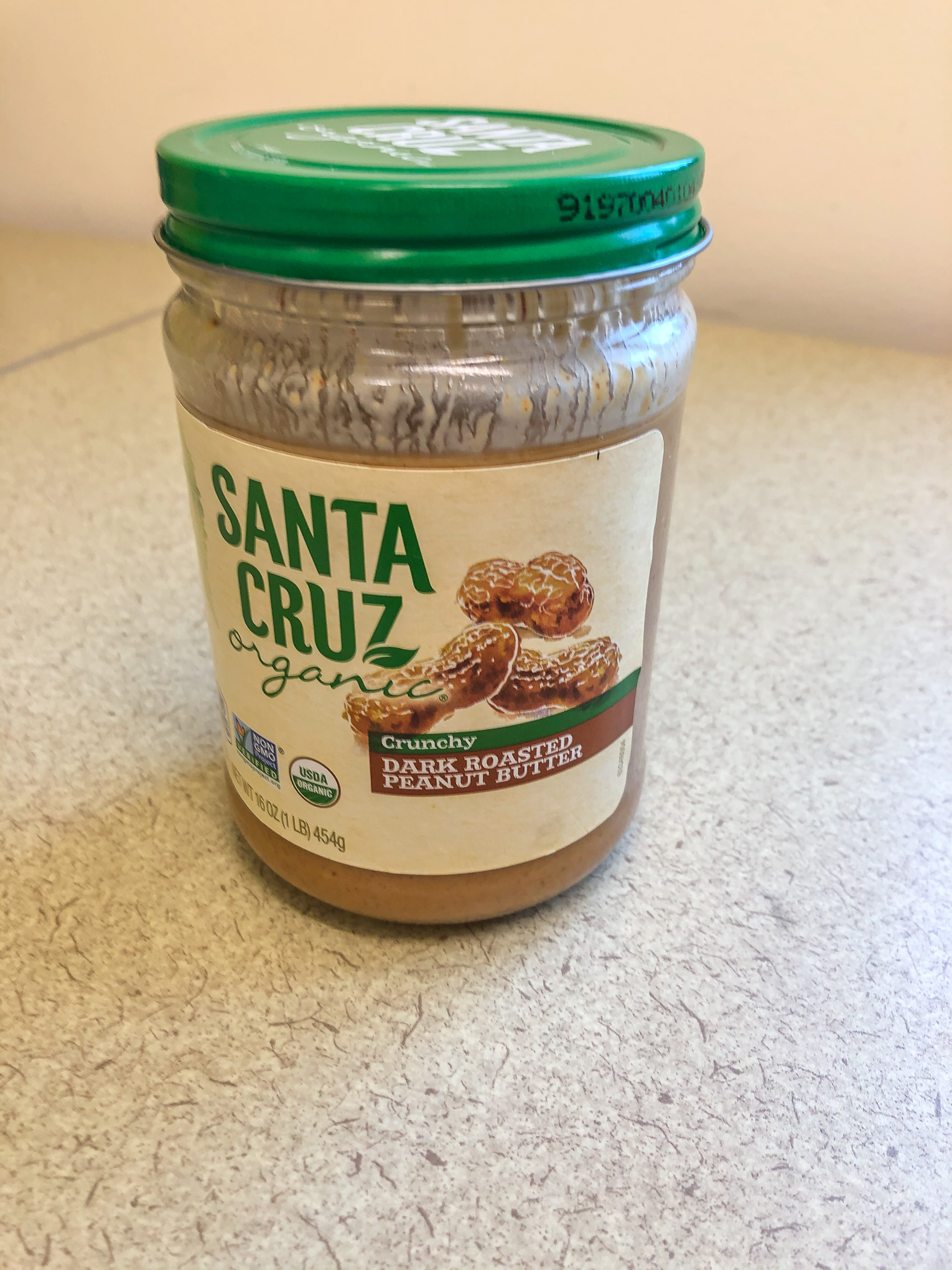Jar of Santa Cruz peanut butter