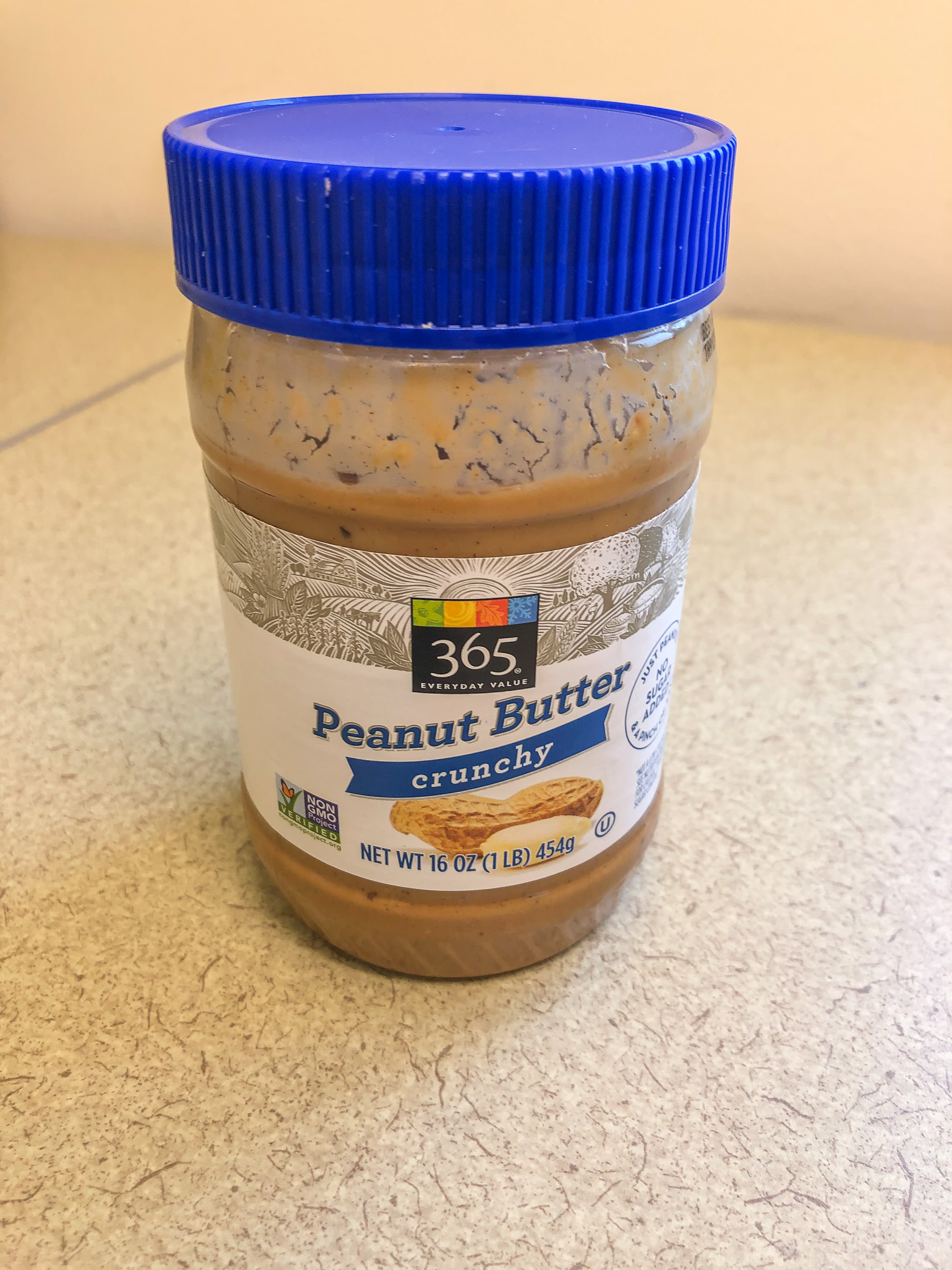 Jar of 365 peanut butter