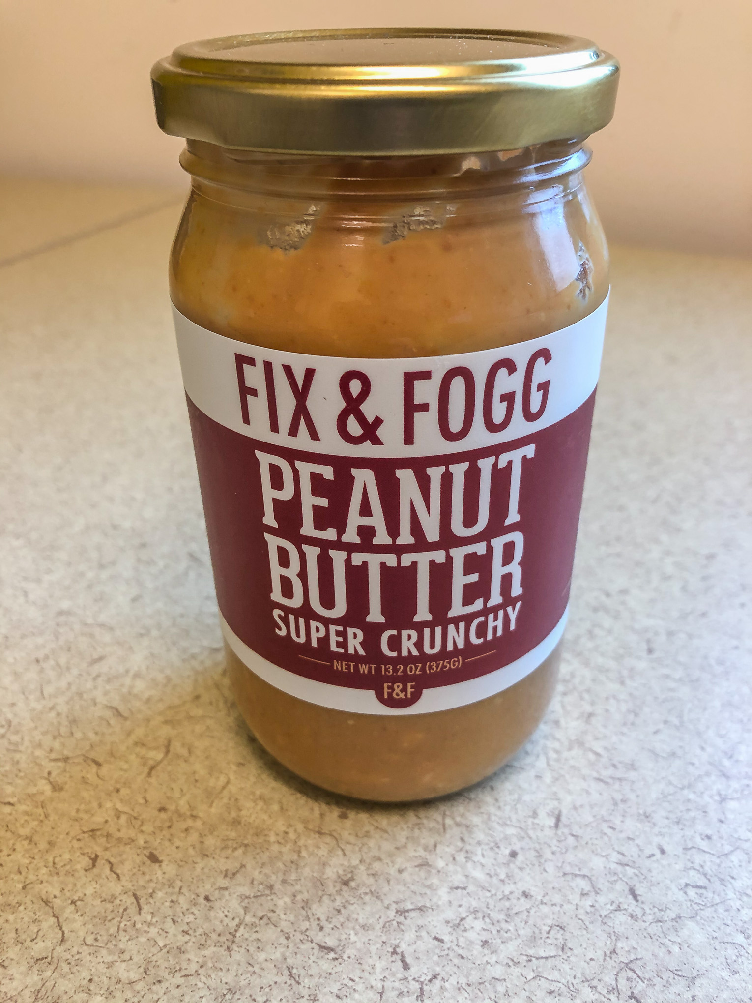 Jar of Fix and Fogg peanut butter