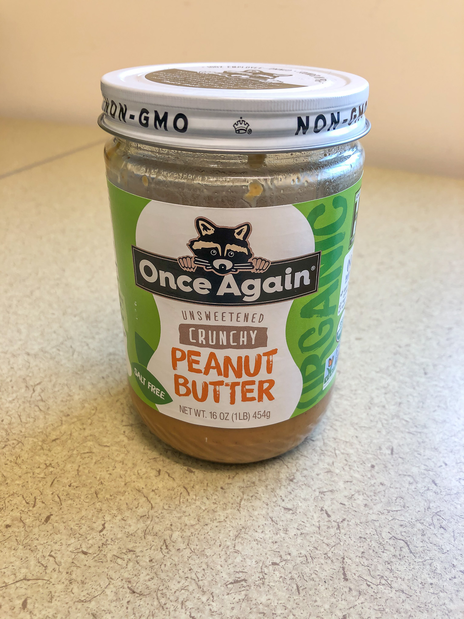 Jar of Once Again peanut butter