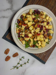 Bowl of veggies and fruits and grains