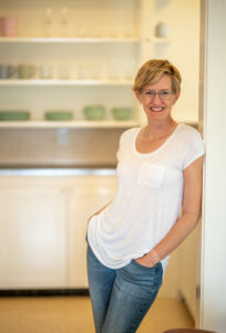 Kristine Richardson in her kitchen