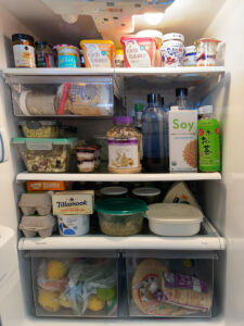 Refrigerator full of food