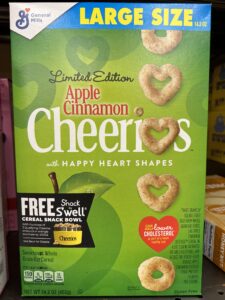 Green box of Apple Cinnamon Cheerios
