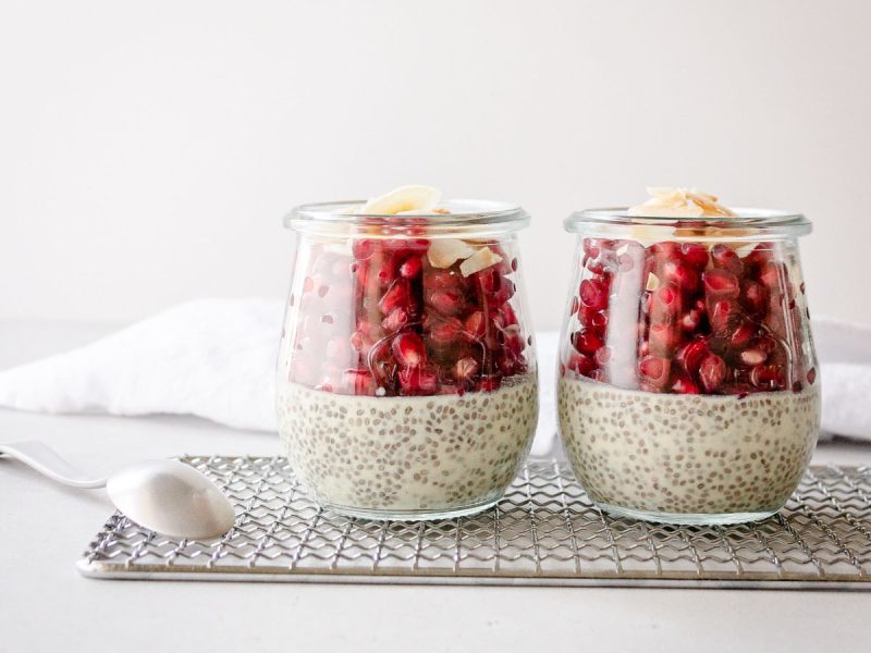 Overnight Chia Seed Breakfast Pudding Jars